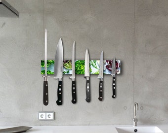 Knife strip magnetic Knife holder magnetic strip 35 cm Motif up to 6 knives