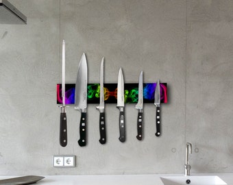Magnetic knife strip Knife holder magnetic strip 35 cm motif up to 6 knives