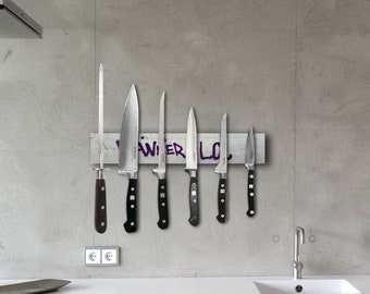 Knife bar magnetic knife holder magnetic bar 35 cm motif up to 6 knives