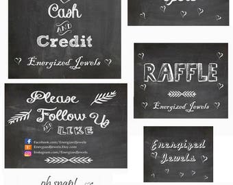 printable chalkboard sign please follow us sign business etsy