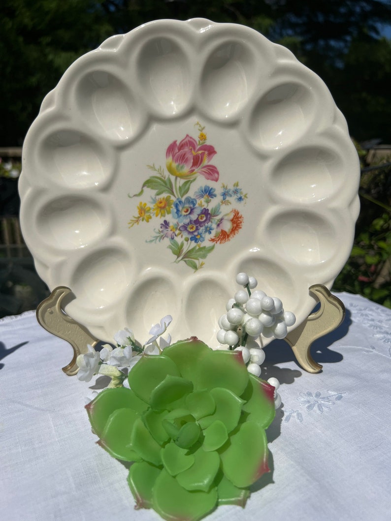 RARE Vintage Egg Plate E & R American Artware Egg Plate Etsy