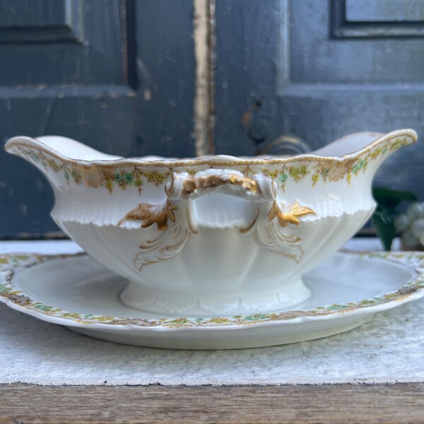 Antique Gravy Boat Etsy