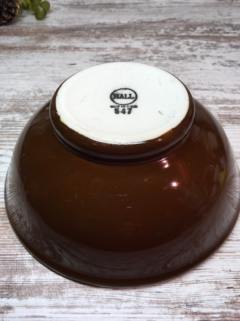 VINTAGE HALL POTTERY Bowl Heavy Ironstone Bowl No. 547 | Etsy