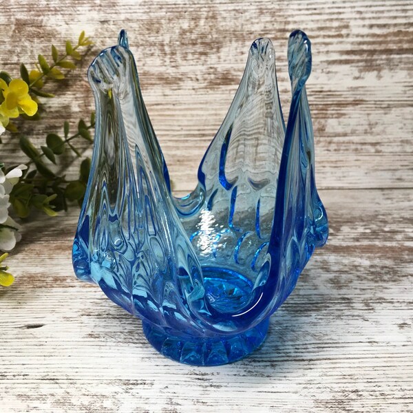 Blown Glass Candle Holder Etsy
