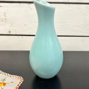 Blue Ceramic Bud Vase, Asymmetrical Blue Vase, Short Blue Ceramic Vase