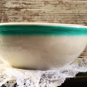 VINTAGE RESTAURANT-WARE, Vintage Chili Schale, Blauer Rand, Steinzeug Schale, Vintage Geschirr