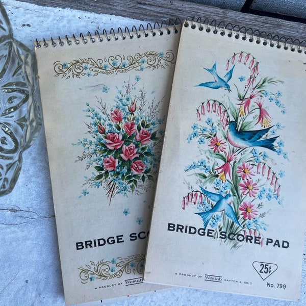 Vintage Bridge Score Pad