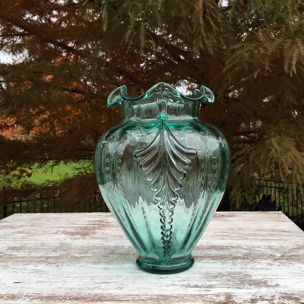 Ruffled Rim Vase Etsy