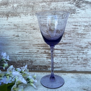 Vintage Purple Wine Glass, Retro Barware