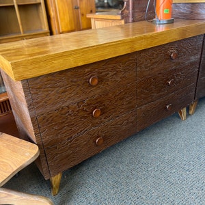 Vintage Brown Saltman Dresser, California Vintage Luxury Bedroom Furniture