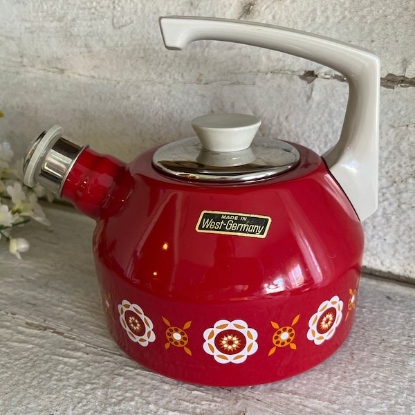 Enamel Tea Kettle Etsy