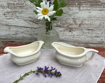Vintage White Creamer and Sugar Bowl Set, Grace's Teaware, Farmhouse Decor