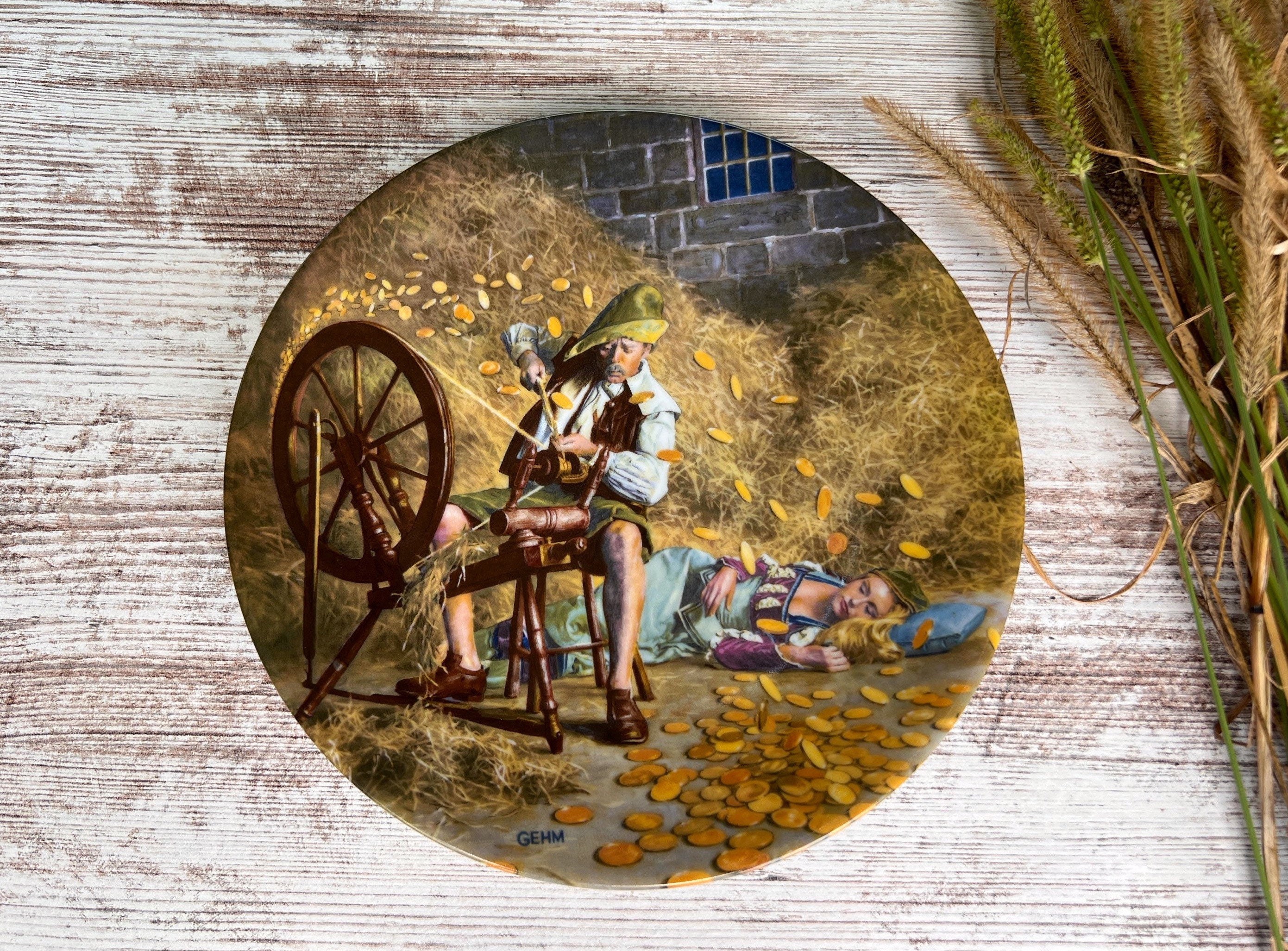 Vintage Konigszelt Bavarian Plate, Rumpelstiltskin Grimm's Fairy