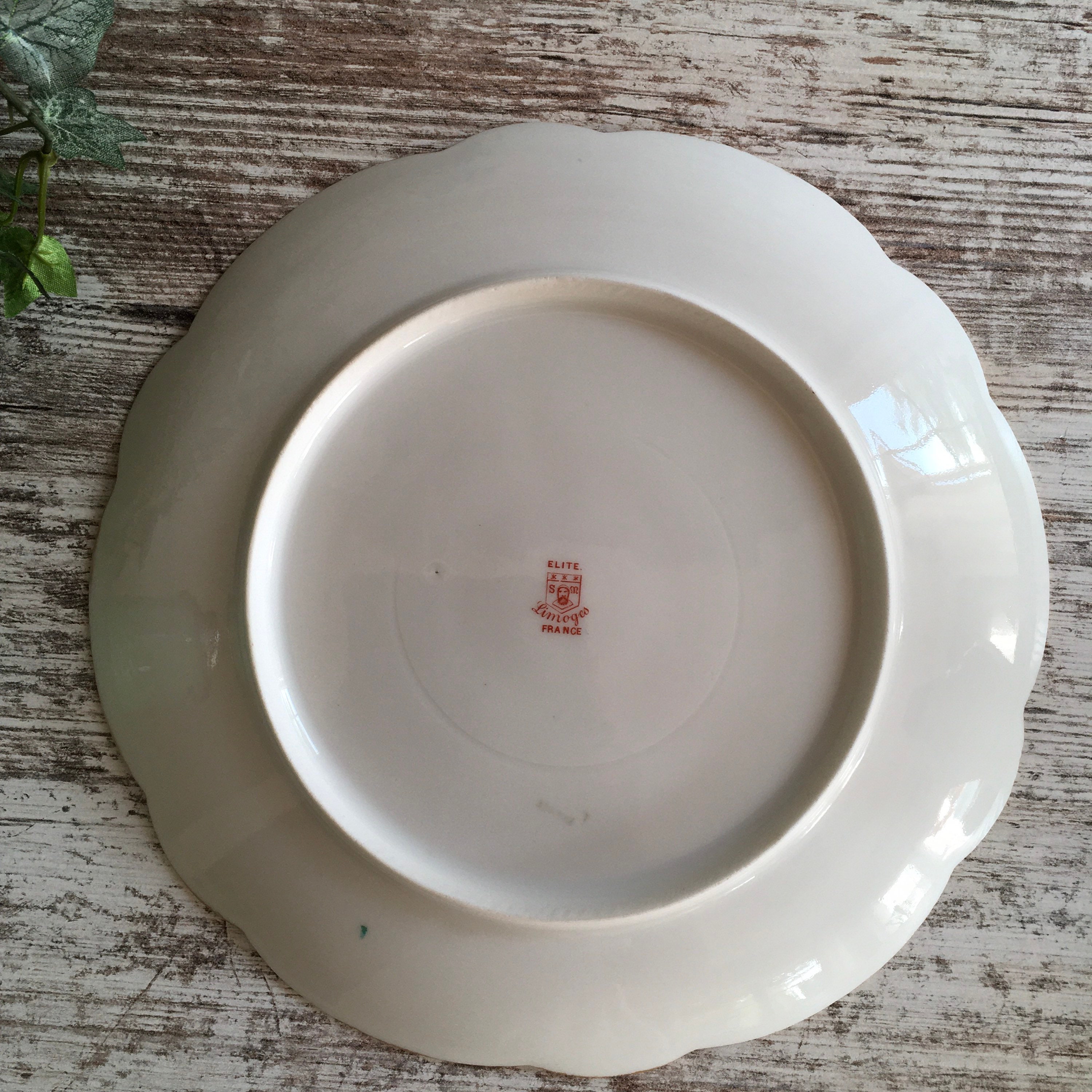 RARE ANTIQUE PLATE Limoges Plate Jadeite Green Brown Ivy Etsy