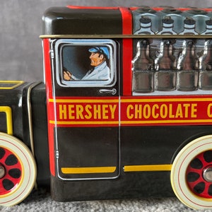 Vintage Hershey’s Milk Truck Tin, Vintage Tin, Vintage Kitchen Decor, Farmhouse Decor, Large Collectible Tin