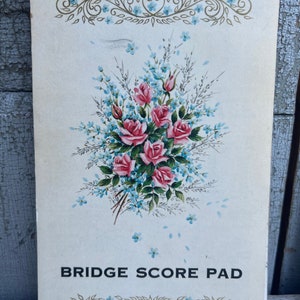 Vintage Bridge Score Pad