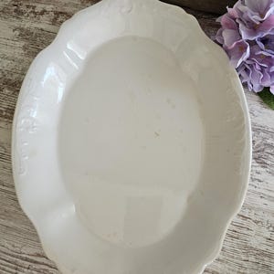 ANTIQUE WHITE PLATTER, Vintage White Platter,
