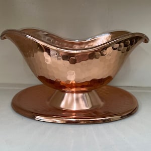 Vintage Copper Style Planter with Underplate and Insert, Teleflora HAMMERED COPPER Plated Planter, Never Used