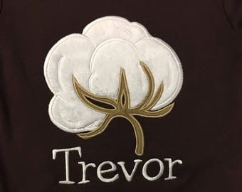 Cotton Boll Applique Design ~ *No Name included ~ Instant Download