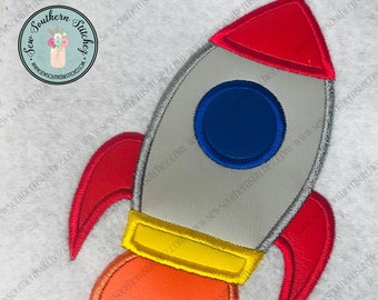 Rocket Applique Design ~ Satin Finish ~ Instant Download