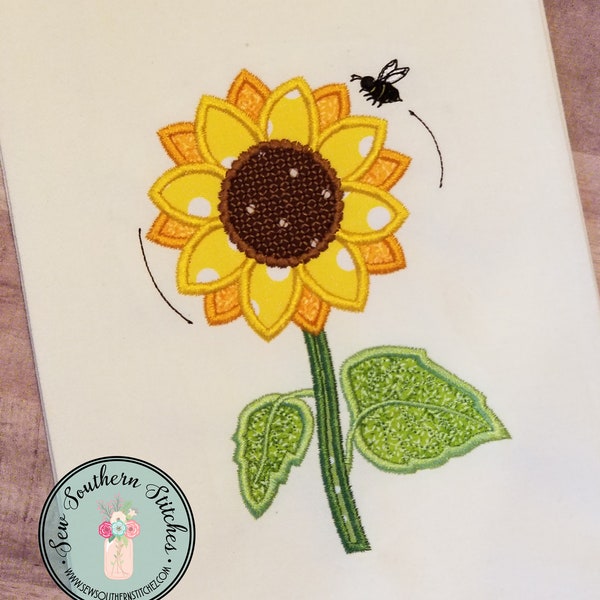 Sunflower Applique Etsy