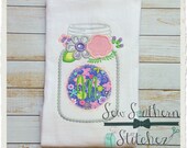 Mason Jar for Monogram Applique Design Decorative Mason Jar Made for Monogram NEW More Sizes Instant Download