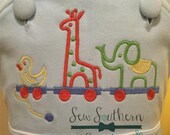 Animal Train Embroidery Design Circus Animals Pull Toy Train Instant Download