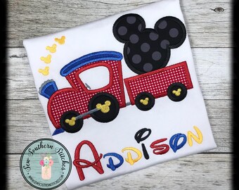 Train Applique Etsy