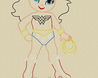 Sketch Wonder Woman Design ~ Comic Book Hero ~ Instant Download