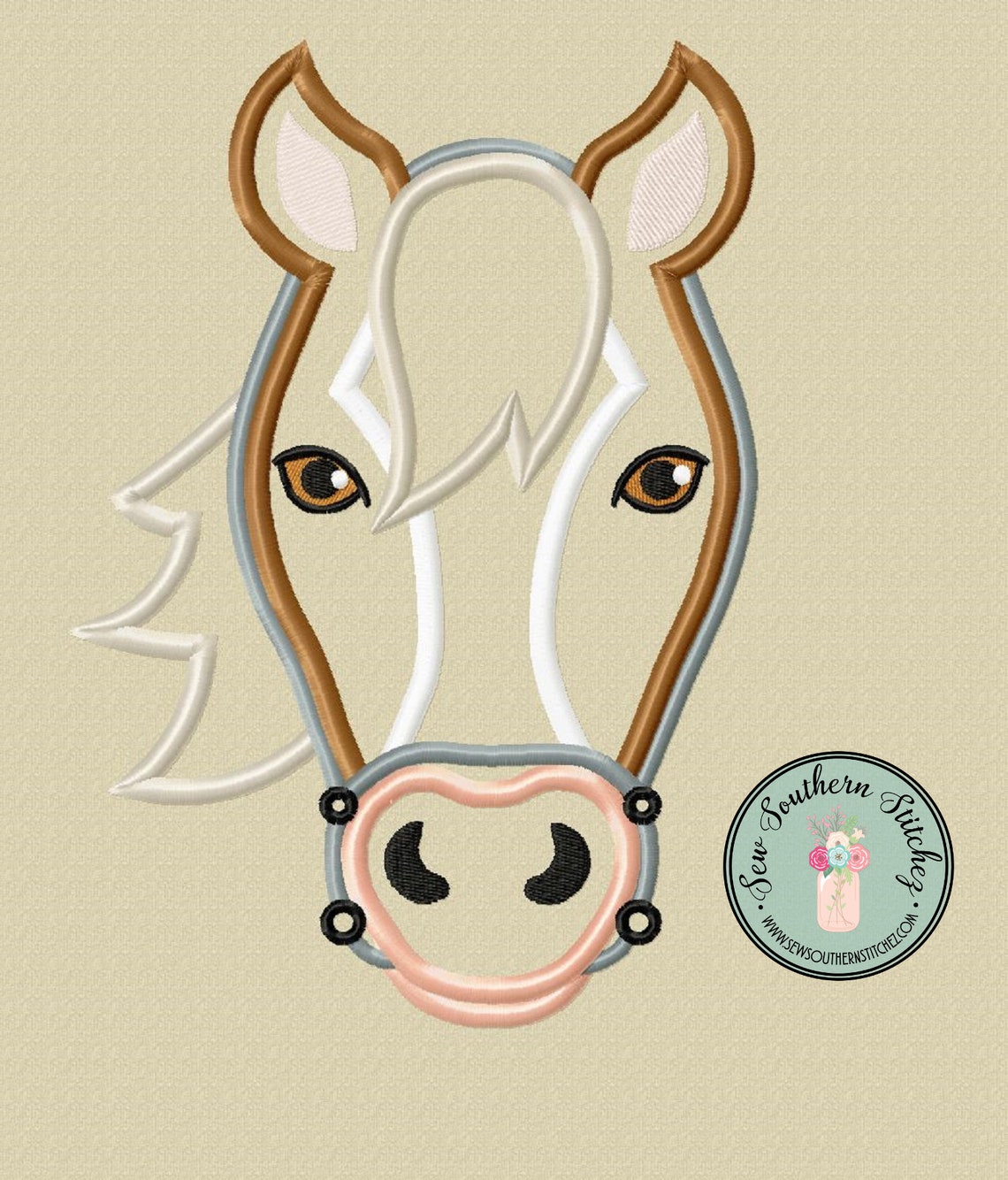Horse Head Applique Design Horse Wearing Bridle/Halter Etsy