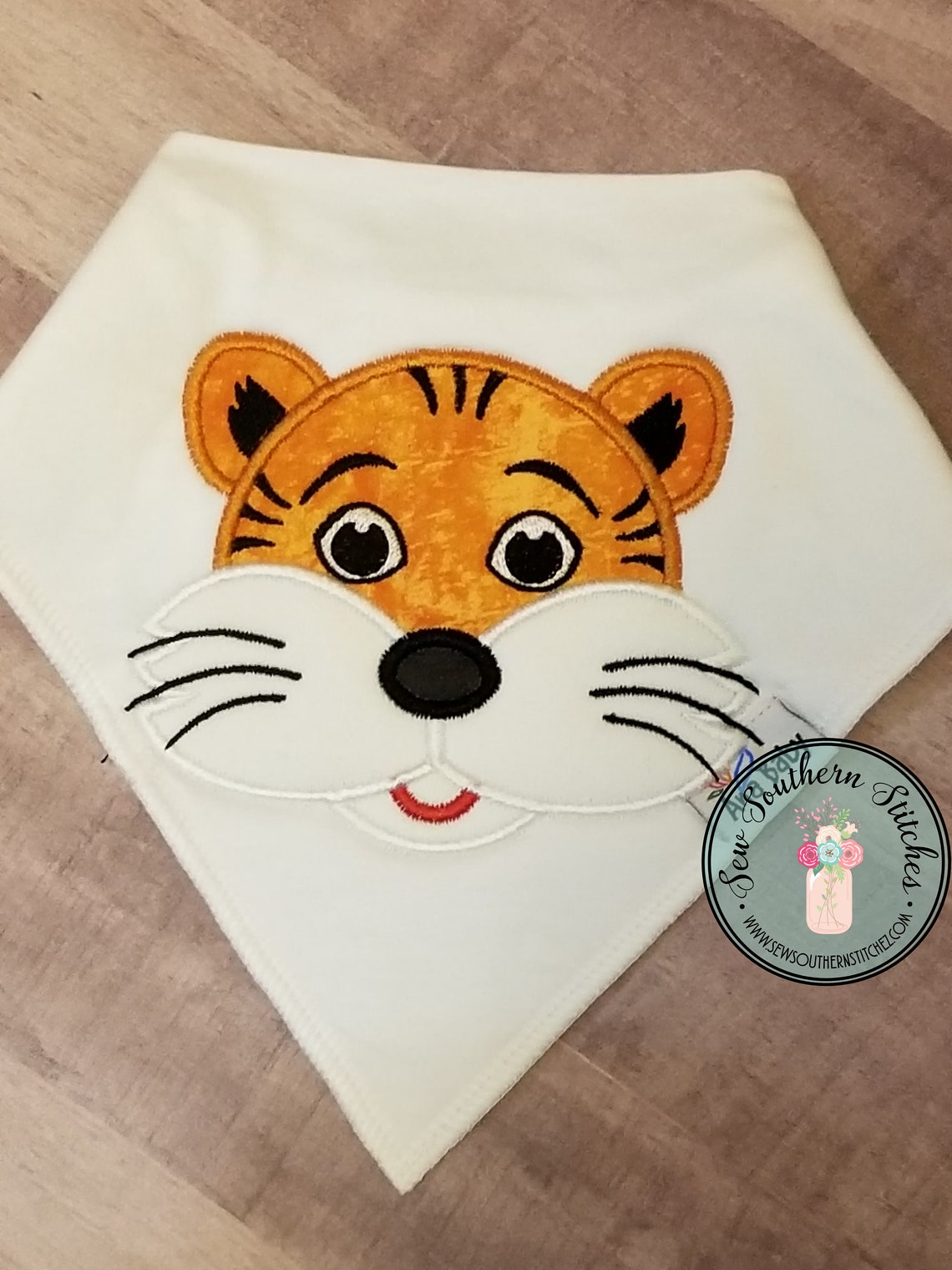 Tiger Head Applique Tiger Mascot Instant Download Etsy