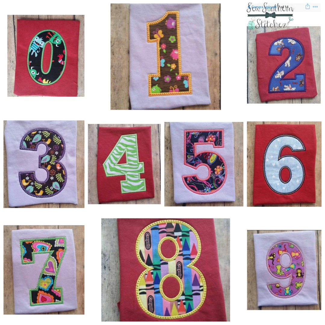 Chunky Number Set 0-9 in 5 Sizes ~ 3 Styles ~ Instant Download - Etsy