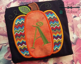 Simple Pumpkin Applique Design~Instant Download