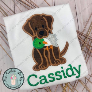 Labrador Dog with Duck Applique Design ~ Duck Dog Applique Design ~ Instant Download