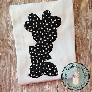 Raggedy Miss Mouse Silhouette Applique Design ~ Mouse Outline ~ Instant Download