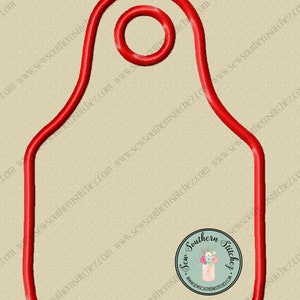 Ear Tag Applique ~ Raw Edge ~ Satin Finish ~ Zig Zag Finish ~ Instant Download