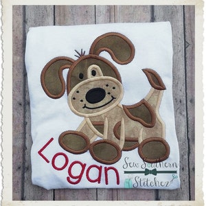 Sweet Patches Puppy Applique Design - Instant Download