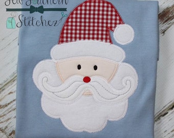 Zig Zag Santa Head Applique Design ~ Quick and Easy ~ Instant Download