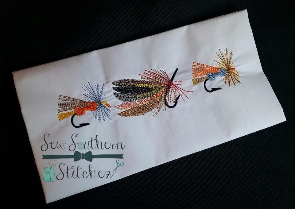 Fishing Lure Trio Embroidery Design ~  Instant Download ~ Vintage ~ S…