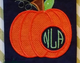 Chevron Pumpkin Applique Design ~ Monogram Pumpkin ~ Instant Download