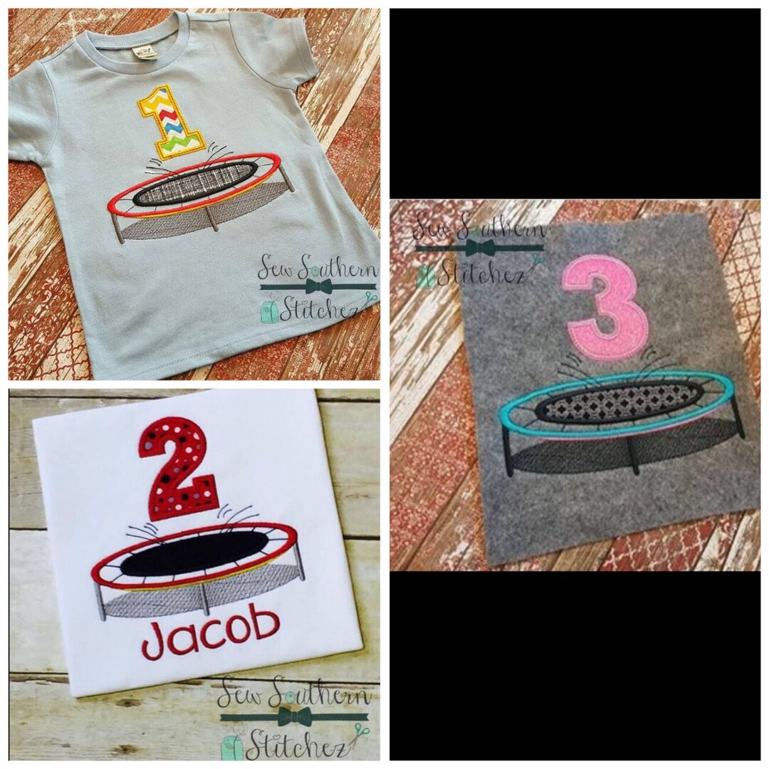 Trampoline Number Set 19 bonus Girl, Boy and Frog Jumping Summer Fun