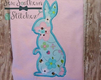 Bunny Silhouette Applique Design ~ Easter Bunny ~ Instant Download