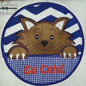 Wildcat Circle Applique ~ Wildcats Mascot ~ Instant Download