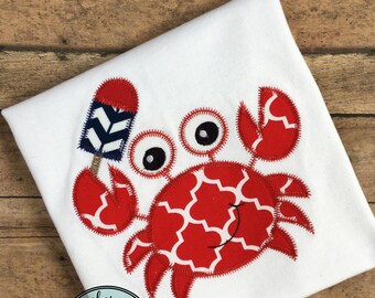 589 Zig Zag Crab Machine Embroidery Design