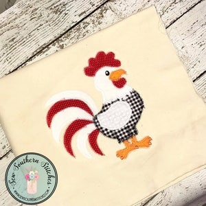 Zig Zag Rooster Applique Design ~ Barnyard Rooster ~ Instant Download