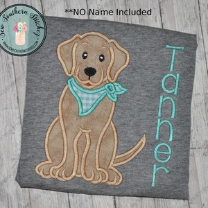 Chesapeake Bay Retriever Dog Applique Design ~  Golden Retriever Dog with Neck Scarf ~ Instant Download