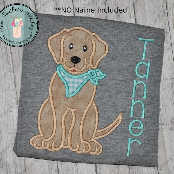 Chesapeake Bay Retriever Dog Applique Design ~  Golden Retriever Dog with Neck Scarf ~ Instant Download