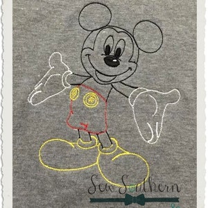 Skizze genähter Junge Maus ~ Vintage genäht ~ Bean genäht ~ Erbstück genäht Design ~ Instant Download
