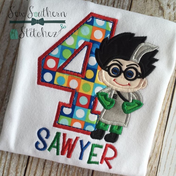 Mad Scientist Applique Design ~ Cartoon Villain ~ Instant Download