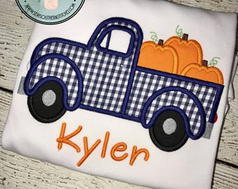 Alte Lastwagen Kürbise Applique Design ~ Sofort Download ~ Digitale Datei